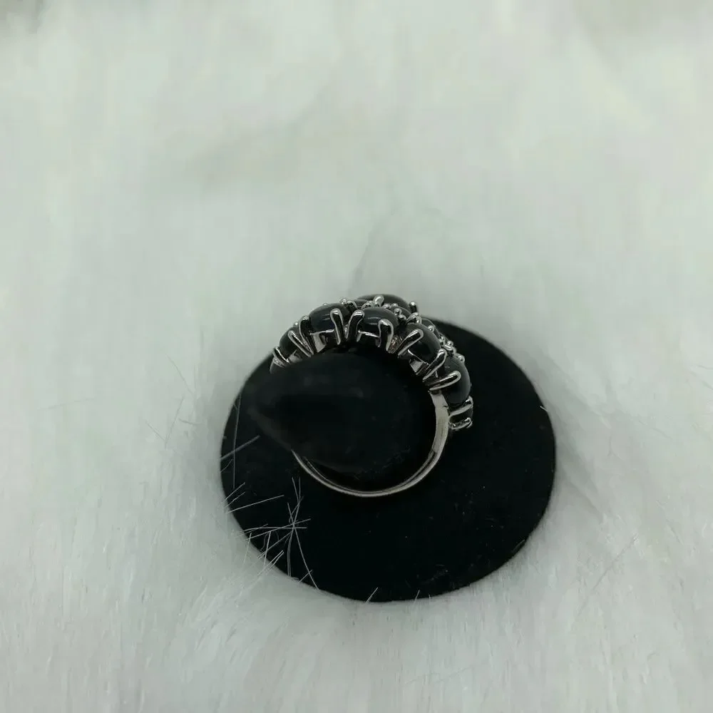 Navy Catseye Stones Ring‎
